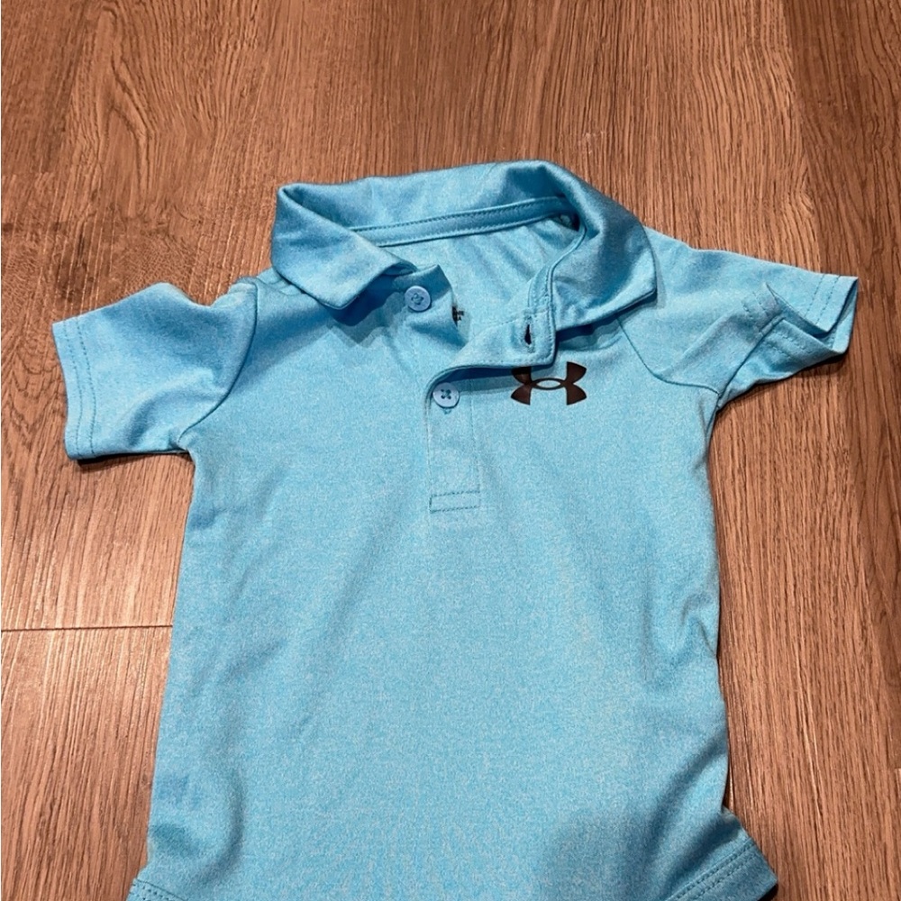 Blue Under Armour Collared Onesie